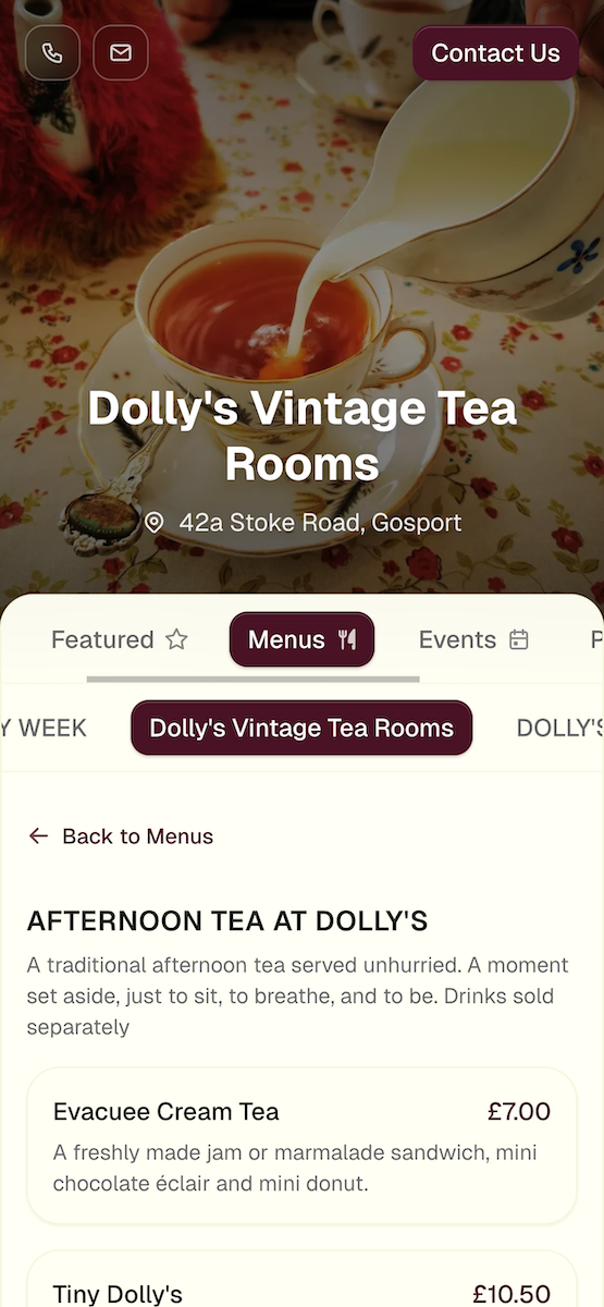 Venue showcase: www.dollysvintagetearooms.co.uk