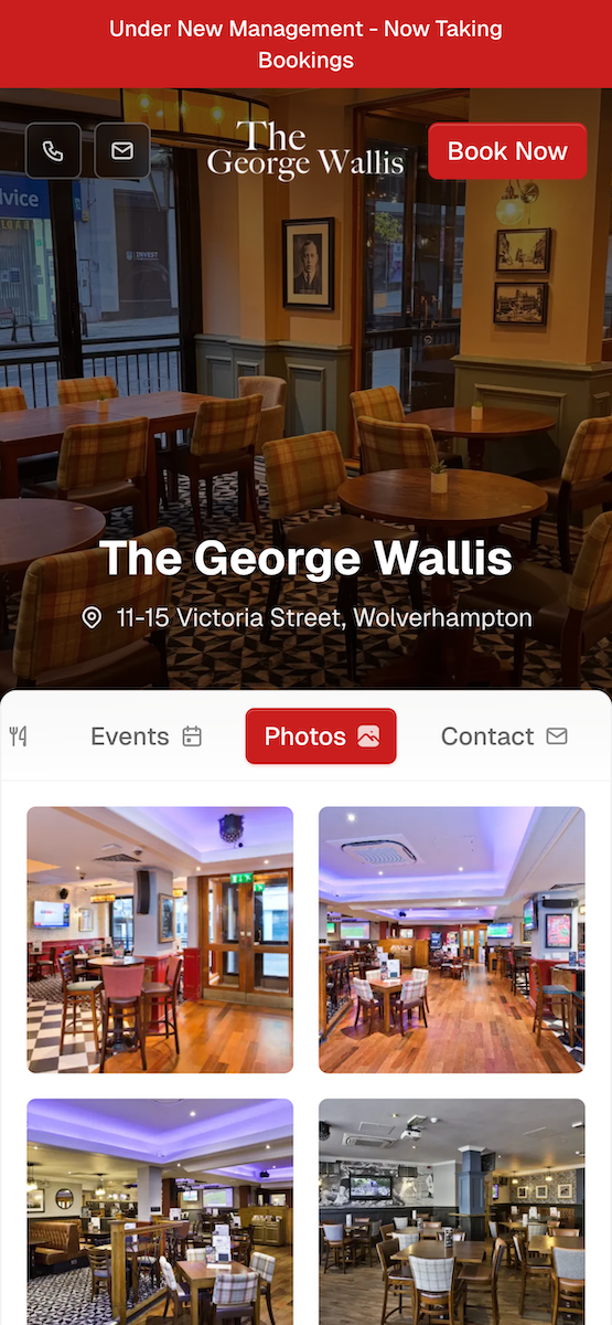 Venue showcase: www.georgewallispub.co.uk